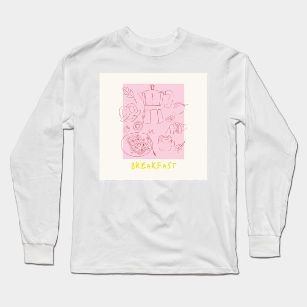 Breakfast Long Sleeve T-Shirt by AmandaGJ9t3